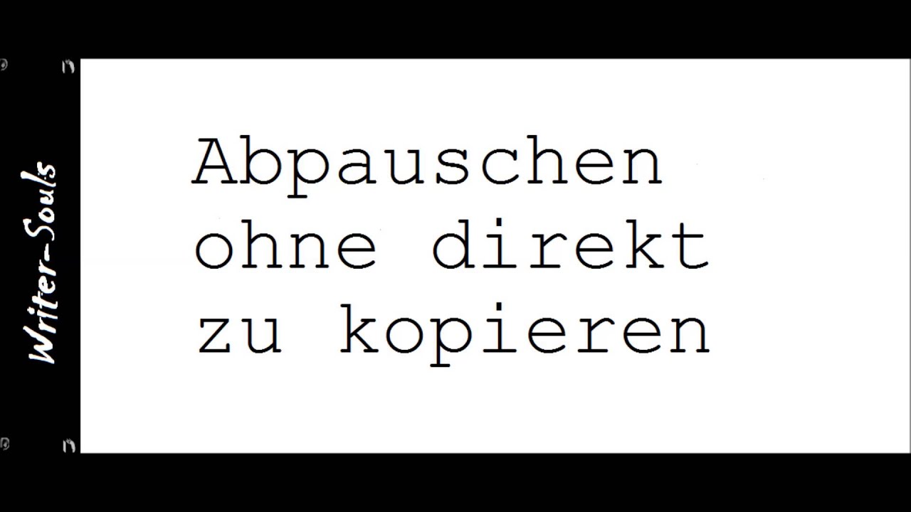 Abpauschen ohne direkt zu kopieren