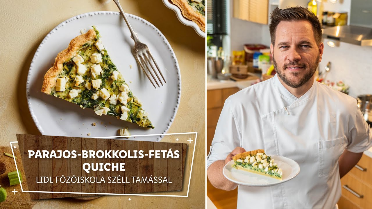 Mirelit 2. ❄️ Parajos-brokkolis-fetás quiche ❄️ - Lidl Főzőiskola Széll Tamással