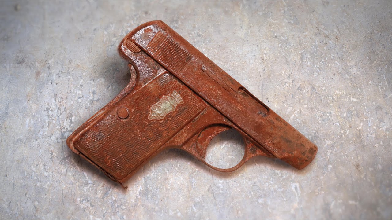 Реставрация пистолета .25 ACP: оставлен гнить в затопленном гараже