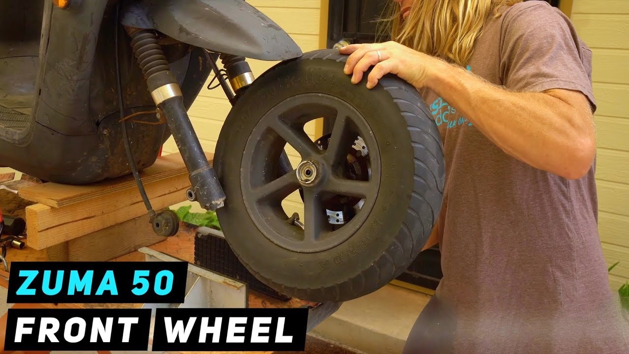 Yamaha Zuma / BWS 50 Front Wheel Removal / Installation | Mitch's Scooter Stuff