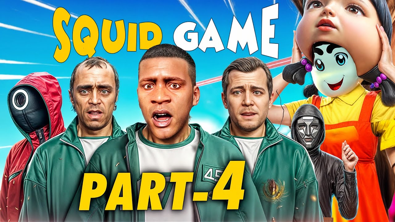 Franklin & Shinchan in GTA 5 Squid Game Part 4 – 4 Gangs vs Deadly Challenges! (Epic Escape!)