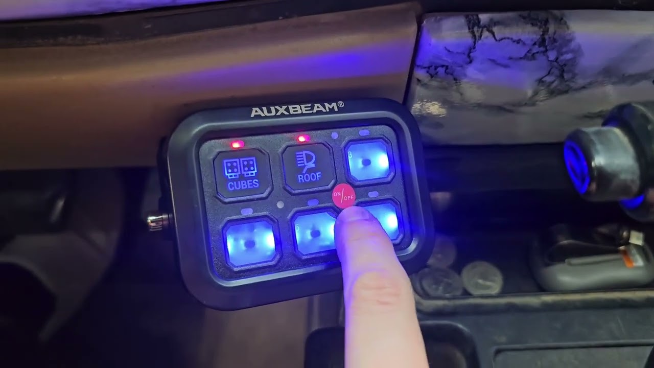Full Auxbeam 6 gang switch panel review - best offroad mod