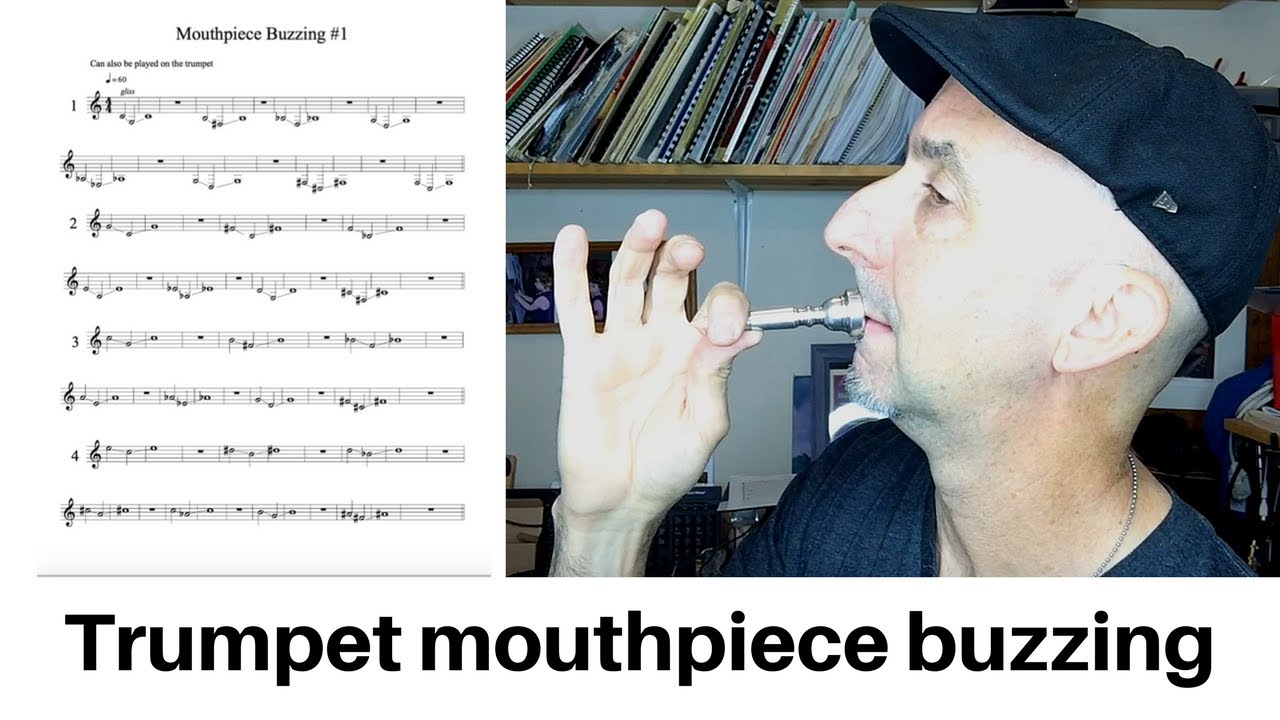 Trumpet mouthpiece buzzing exercise #1with free pdf and play along