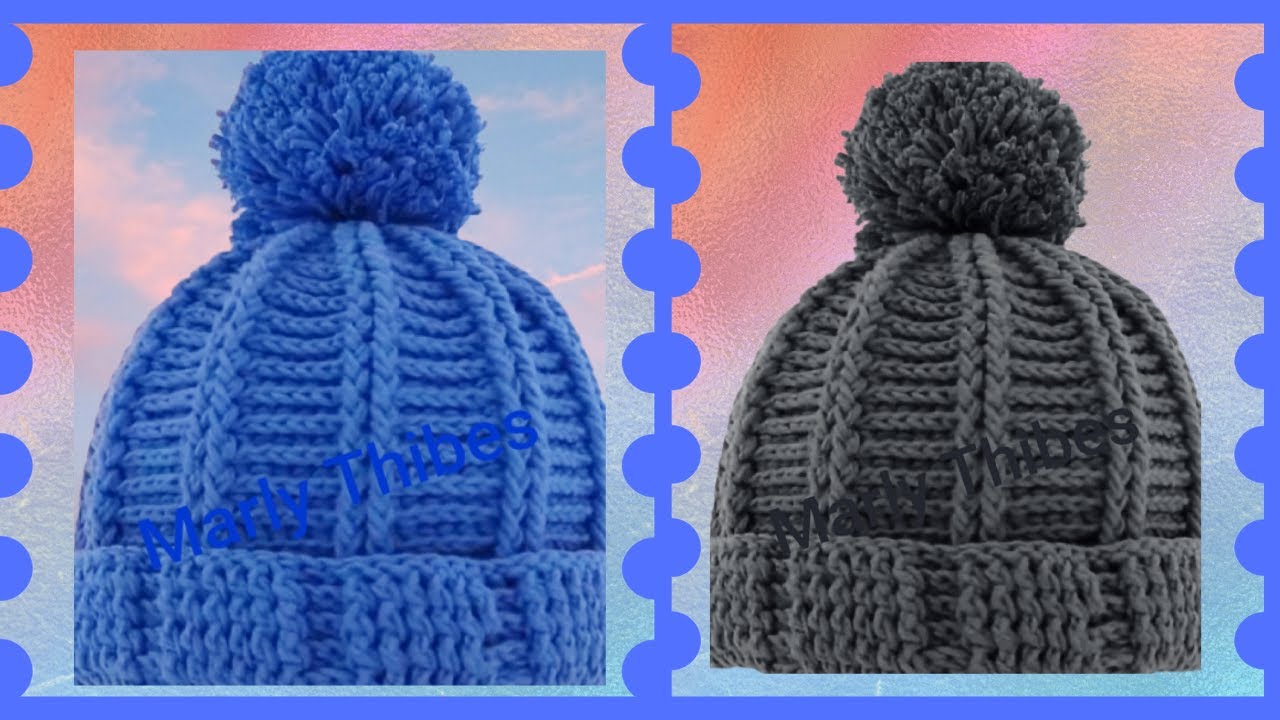 Gorro crochê com tabela de tamanhos Marly Thibes