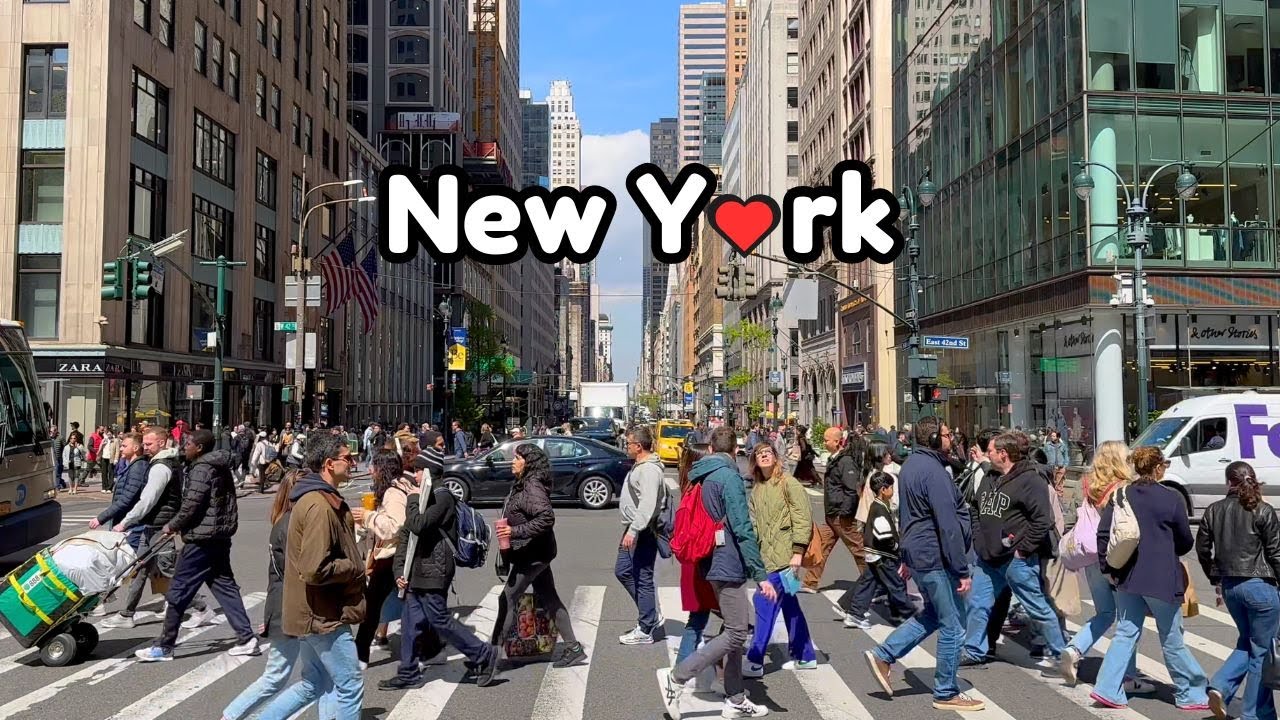 New York City 4k Walking Tour Spring April 14 2024