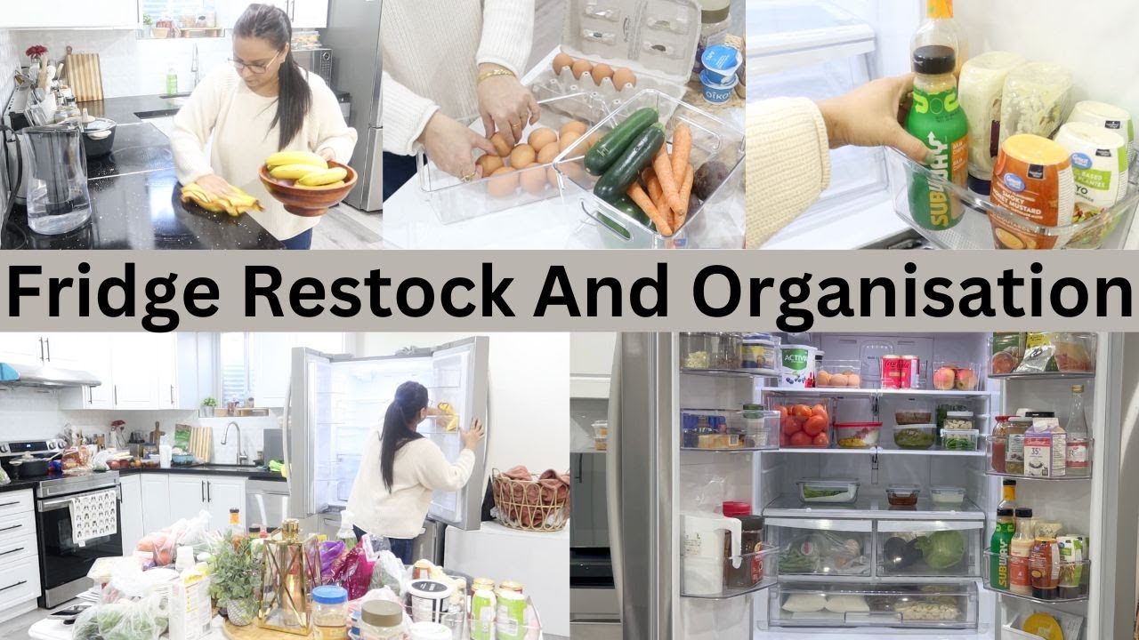 Fridge Restock | Restocking & Organising My Fridge | Fridge Restock & Organisation | OrganisedFridge