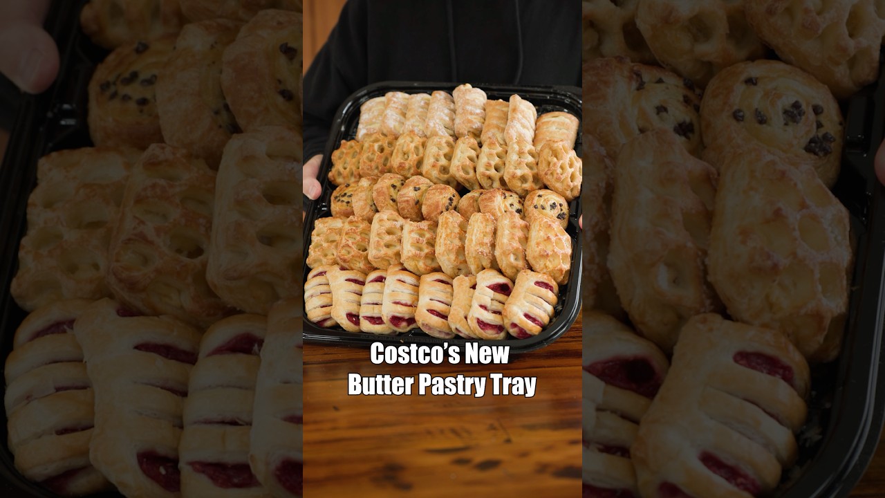 Trying Costco&rsquo;s New Butter Pastry Variety Tray #costco #costcofinds #dessert #sweettreat #easter