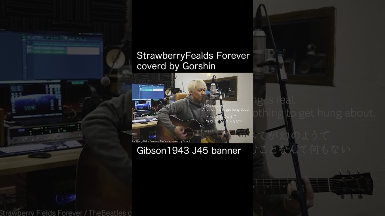 Strawberry Fields Forever The Beatles ごーしん Gibson 1943 J45 Banner MAHO Top