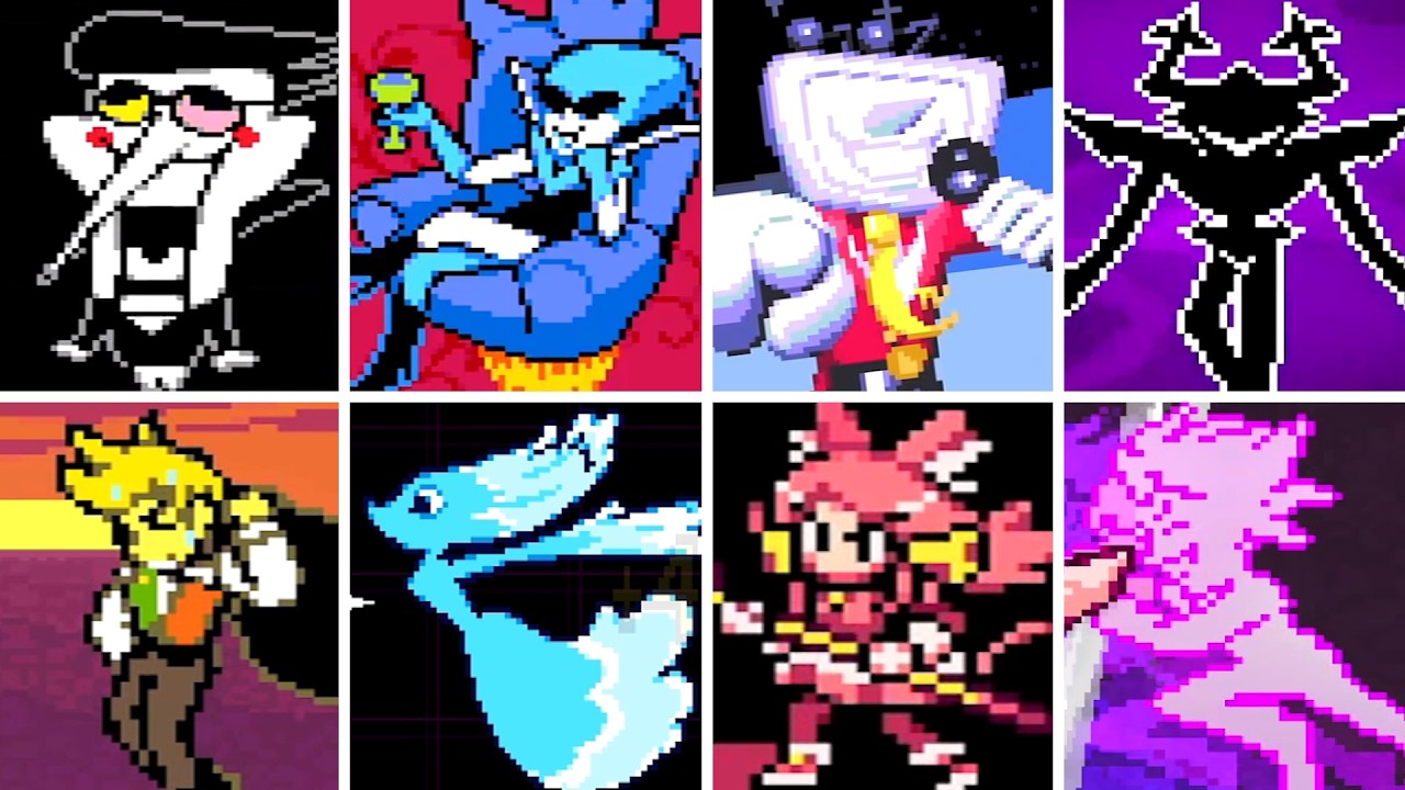 DELTARUNE - All Bosses & Endings (Chapters 1-5)