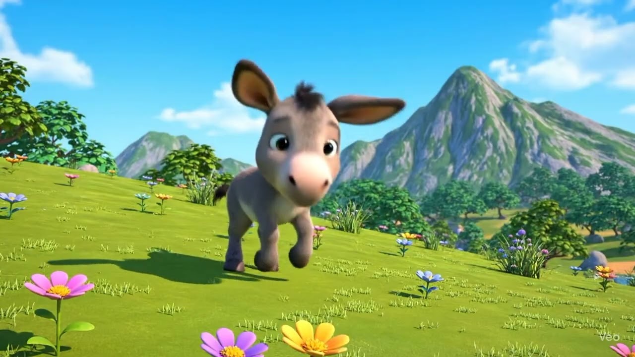 Baby donkey song, Baby Donkey, Kids animal songs. #babydonkey #kidssongs