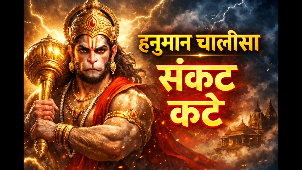 “हनुमान चालीसा | संकट कटे”🙏 #bajrangbali #ramjikebhajan #devotional