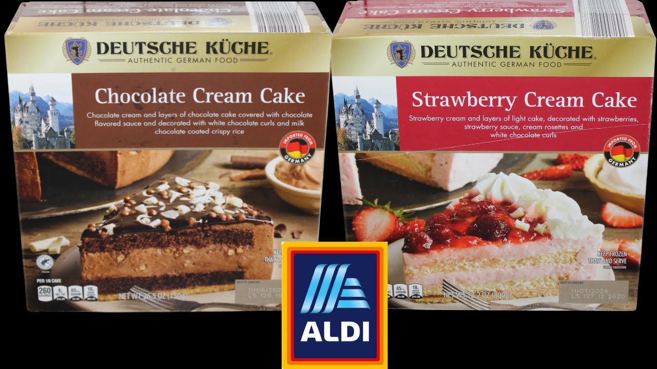 Обзор торта с шоколадным кремом и клубничным кремом от немецкой кухни (Aldi)
