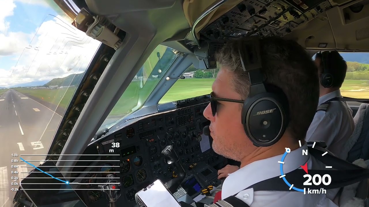Visual Approach via the Localiser into Cairns, QLD, Australia, on Runway 15