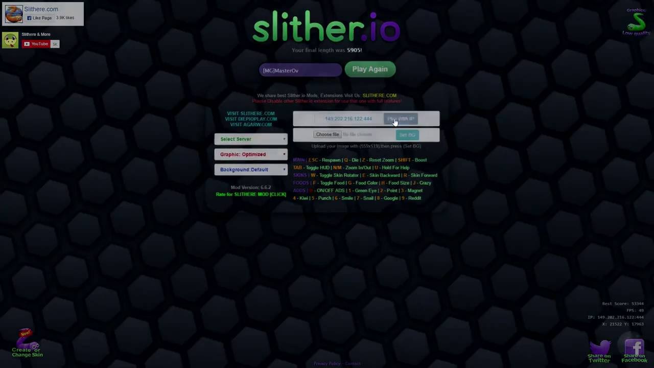 WORLD RECORD MASS SLITHER.IO SERVER?! - Slither.io Gameplay - Hacking Slither.io Hack / Mods