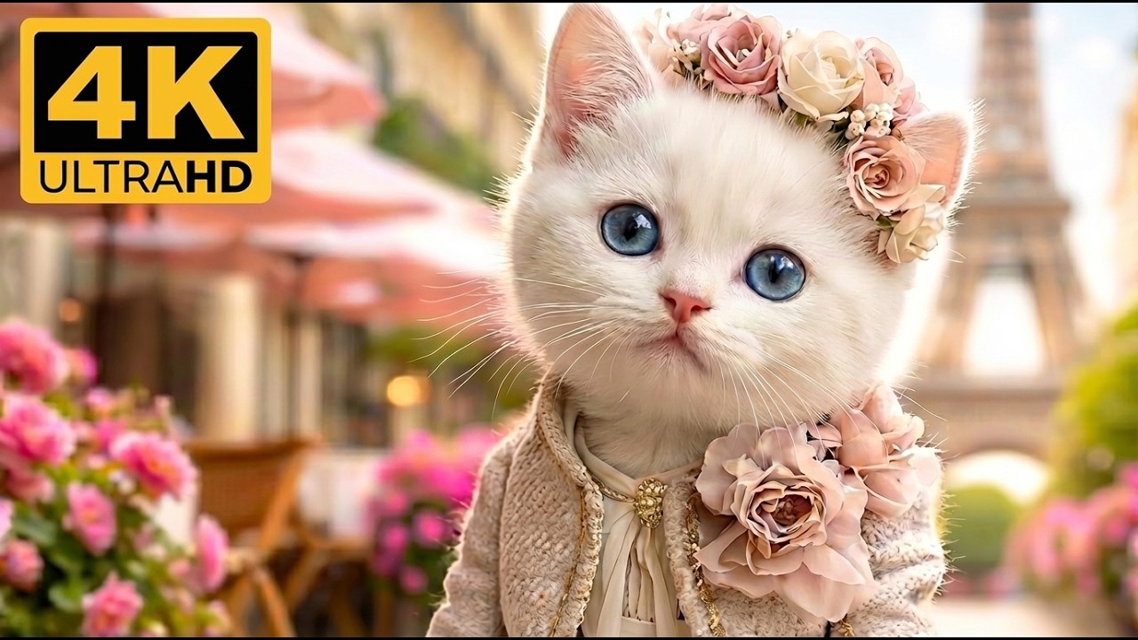 Cat Movie: kitten Opens a Cake & Coffee Shop and Mom Makes It Beautiful | AI Cat 🎂☕🐱