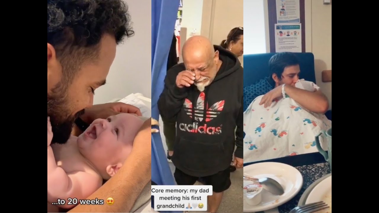 Fathers who burst into tears when they hold their baby for the first time
