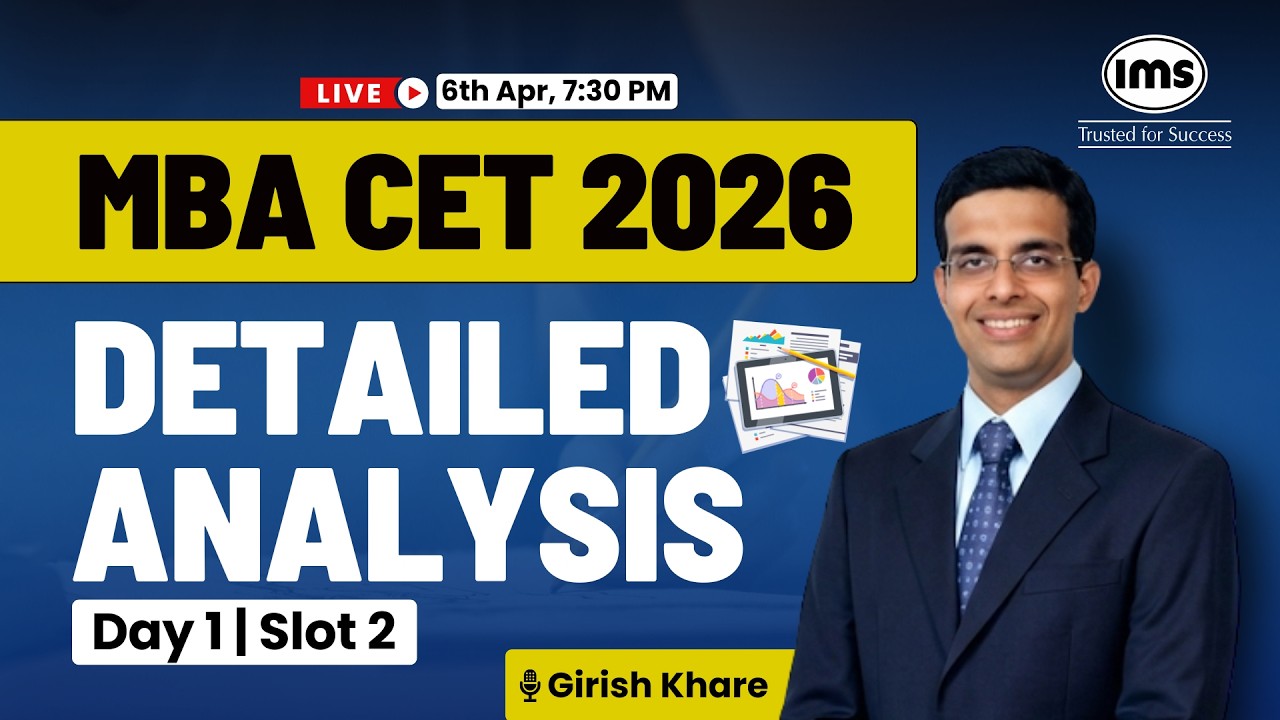 MBA CET 2026 Detailed Analysis - Day 1 Slot 2 | Girish Khare