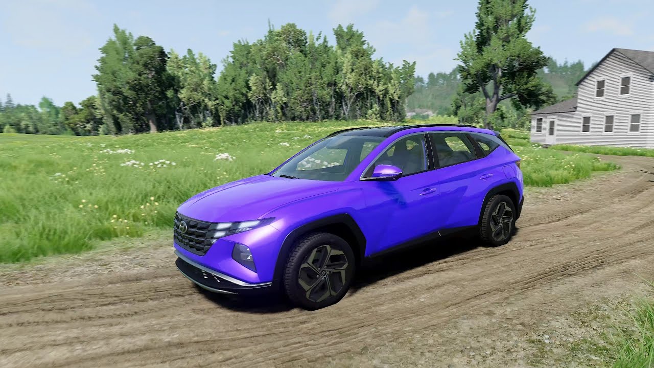BeamNG.drive - Hyundai Tucson 2.5L GDi AT 4WD Visioner 2021 - Car Show Test Drive Crash .