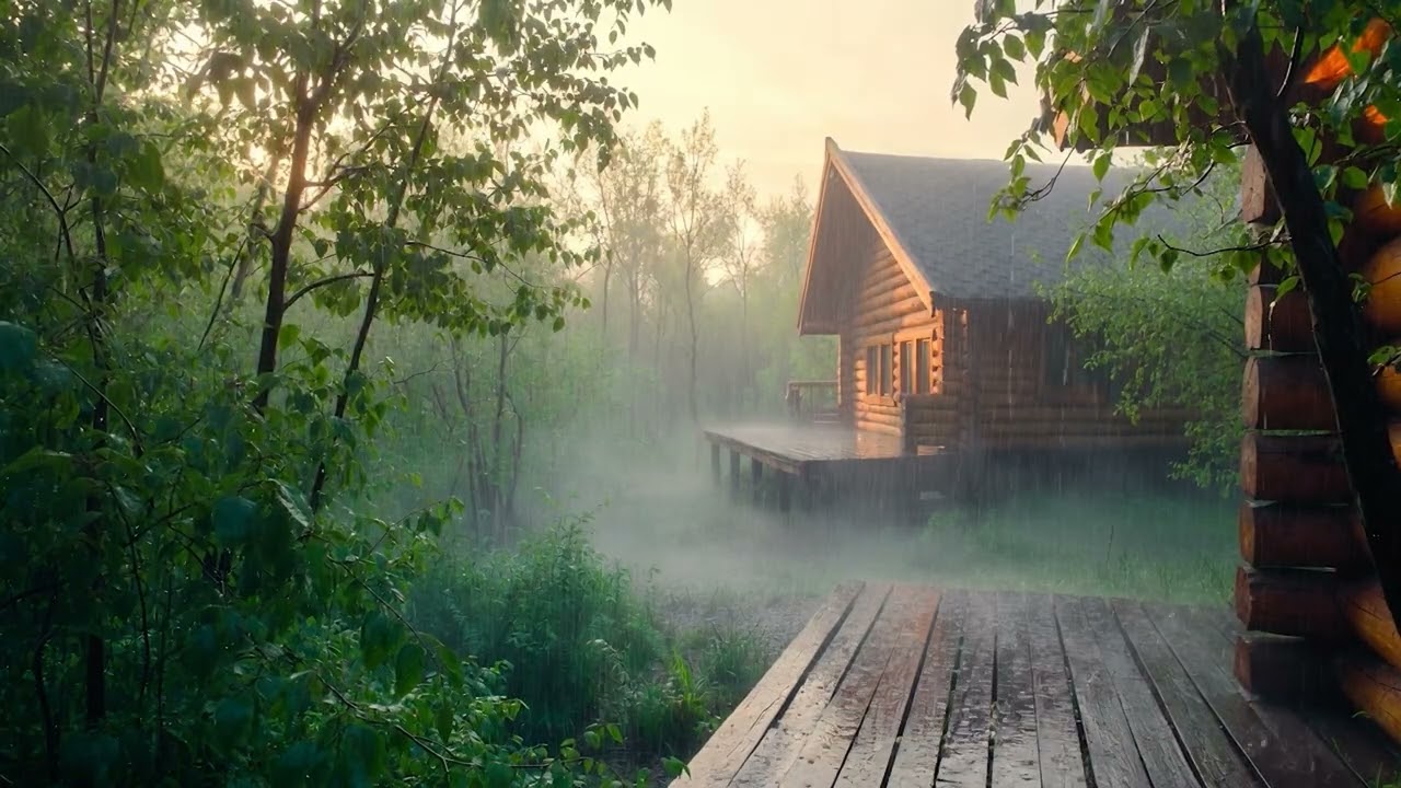 Peaceful Spring Rain Ambience | Soothing Forest Sounds for Sleep