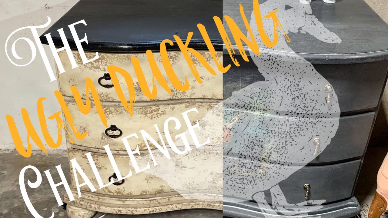 Serpentine Dresser Blended Decoupage Makeover | The Ugly Duckling Challenge By@DesertDIY