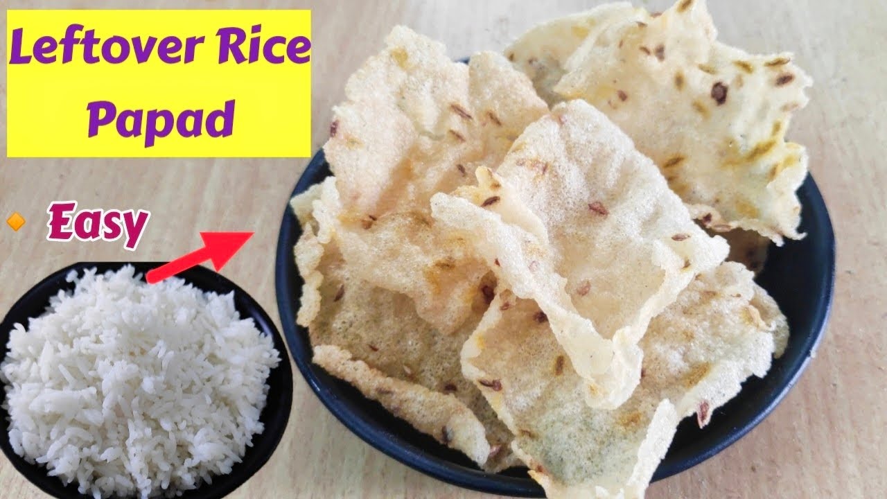 2 Minutes Instant Papad With Leftover Rice | Leftover Rice Papad | Papad