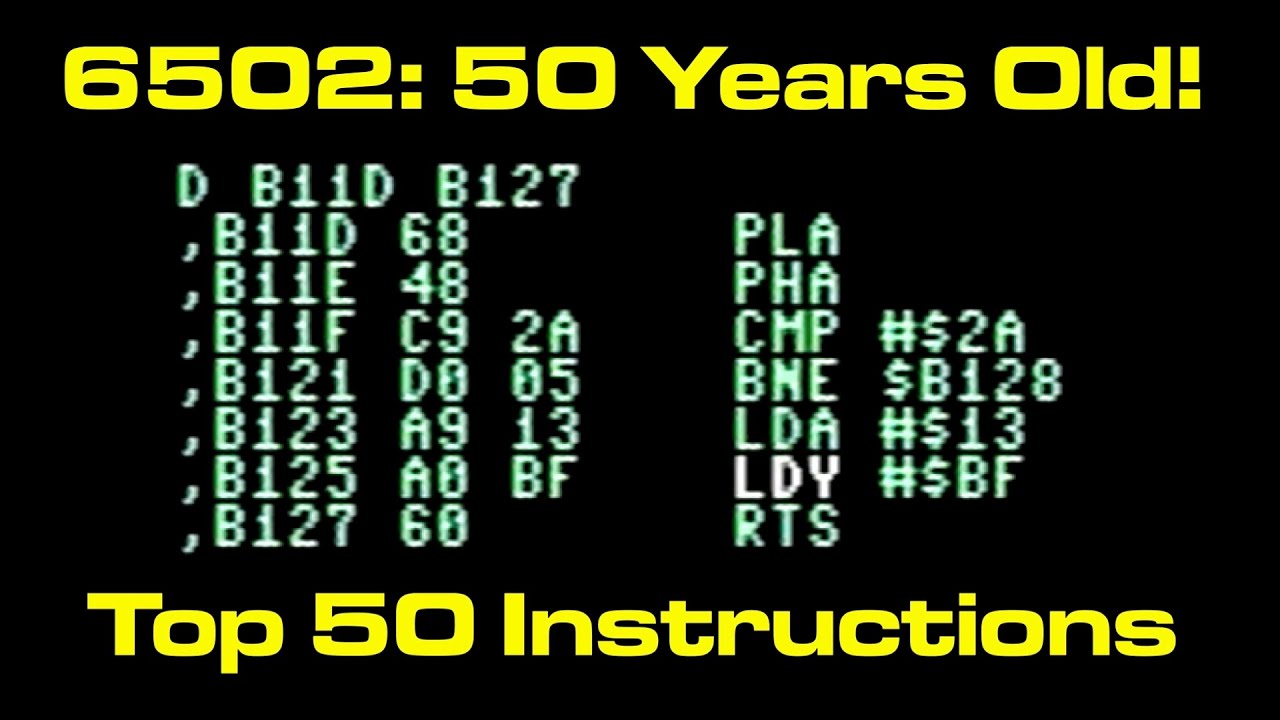 We Ranked Every 6502 Instruction - From the Commodore 64 ROM