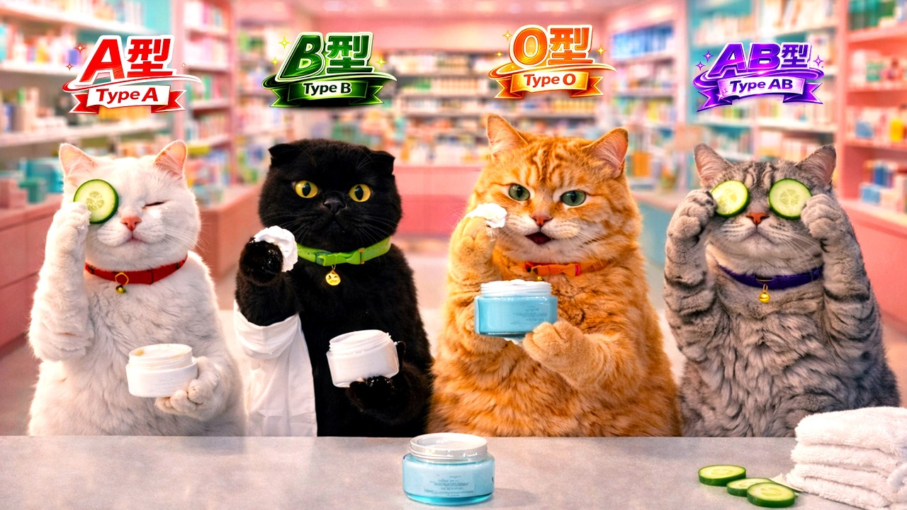 【血液型あるある】Who Are You in a Cosmetics Store? 💄🐱
