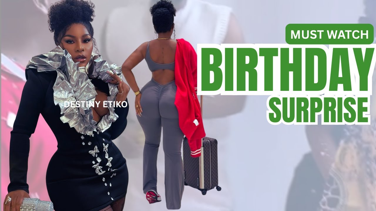 Watch Destiny Etiko Break Down in Tears Over Beautiful On-Set Birthday Surprise | Nigeria Celebrity
