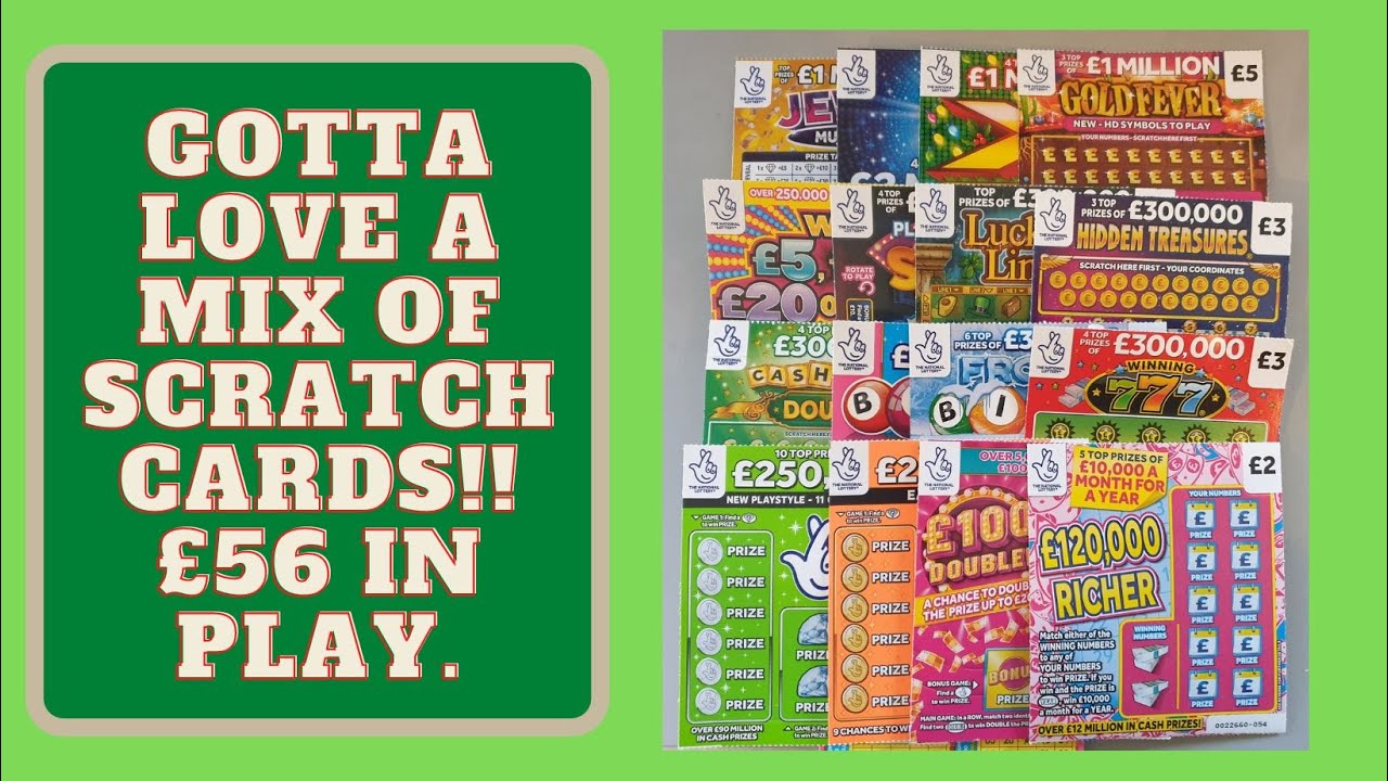£56 of Scratch Cards, 1 each of the 16 scratch cards on sale at my local supermarket