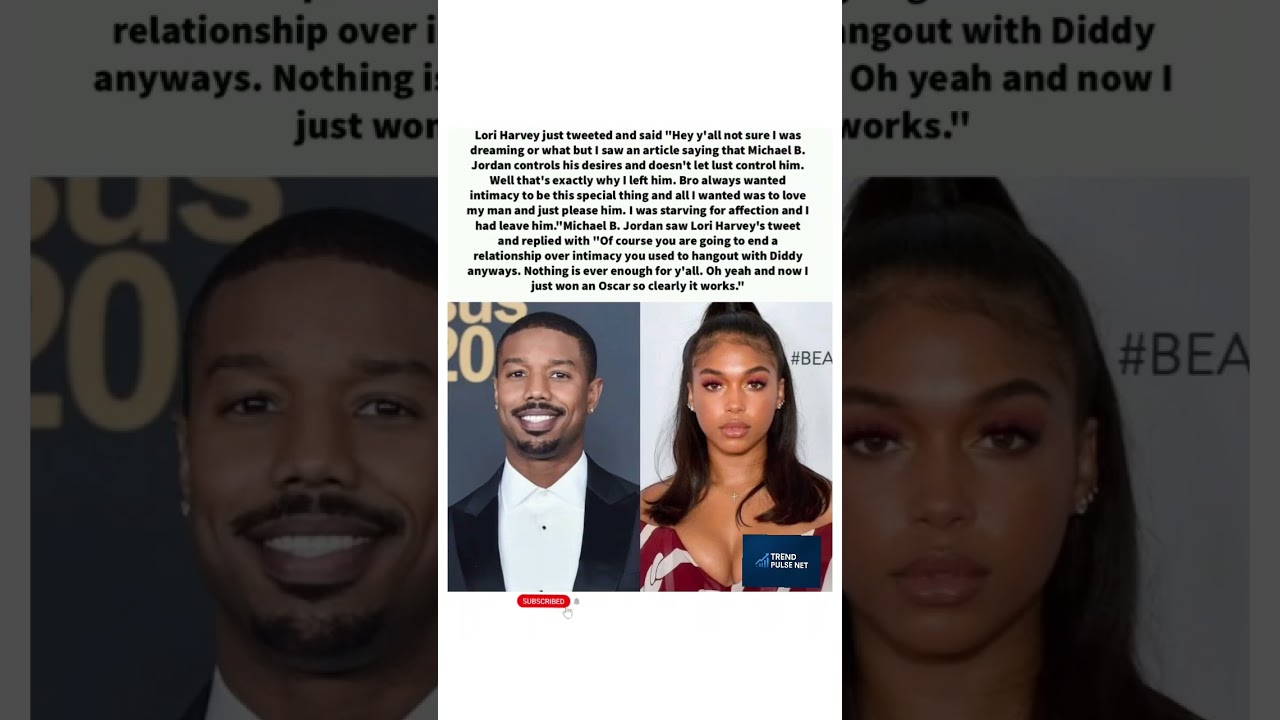 Lori Harvey Calls Out Michael B. Jordan Over Intimacy &mdash; Actor Responds!#shorts