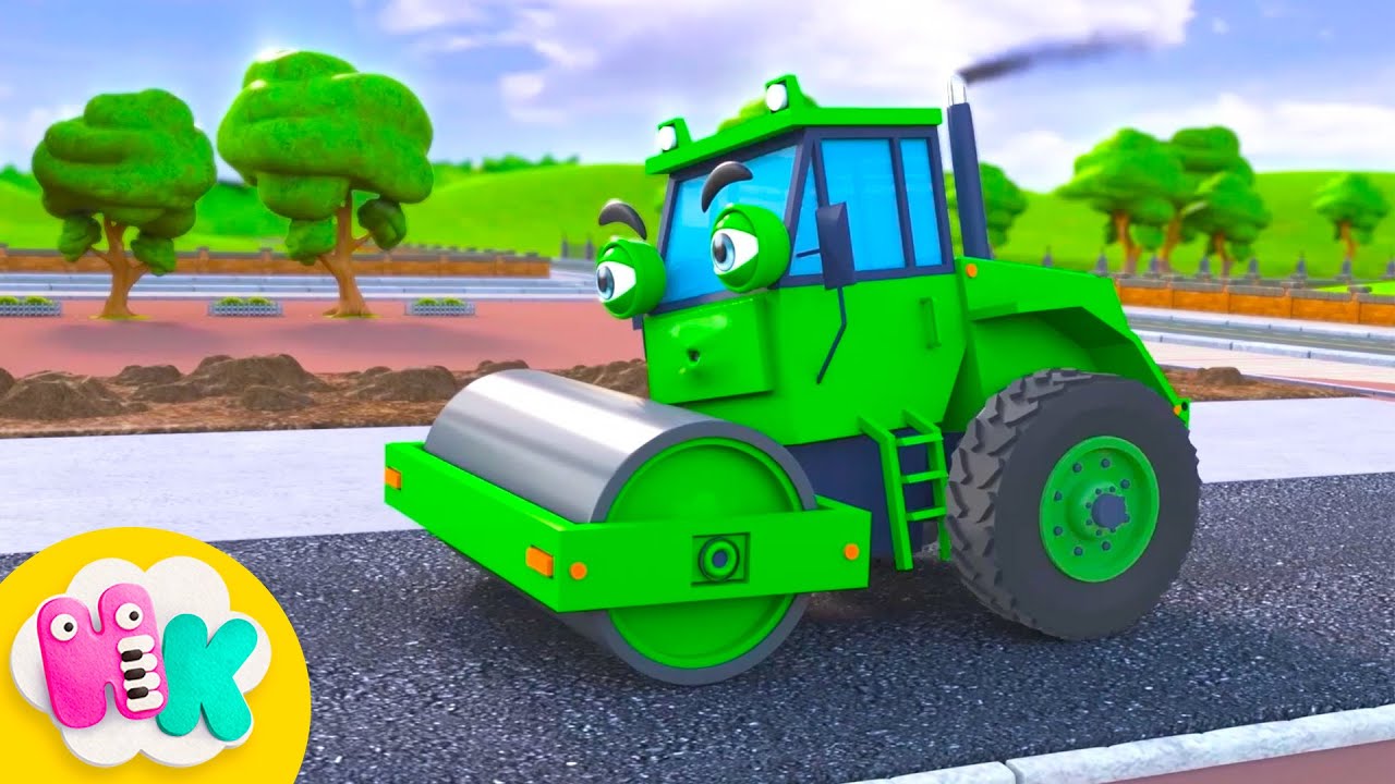 Les engins de chantier 🏗️ Dessin anim&eacute; tractopelle | HeyKids Comptines pour b&eacute;b&eacute; | Animaj Kids