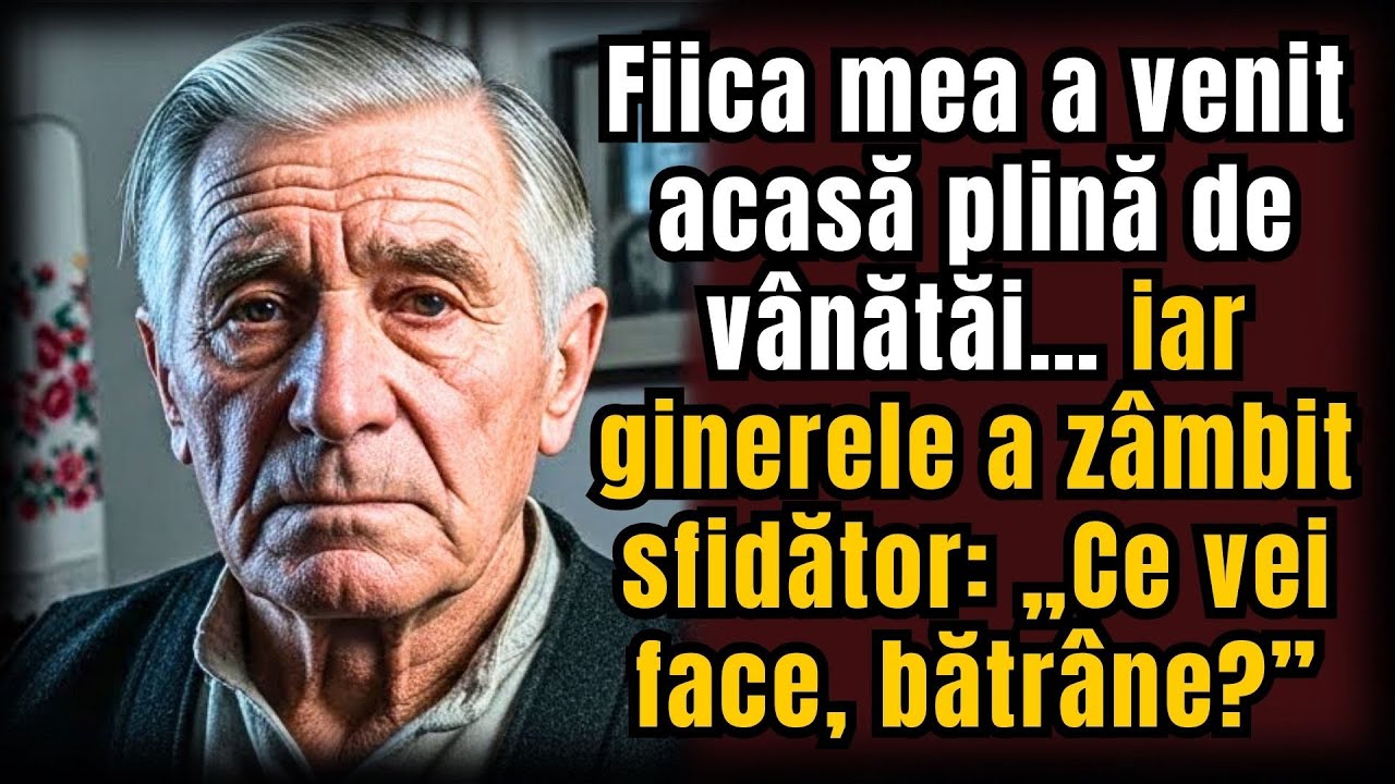 Fiica mea a venit acasă plină de vânătăi… iar ginerele a zâmbit sfidător: „Ce vei face, bătrâne?”