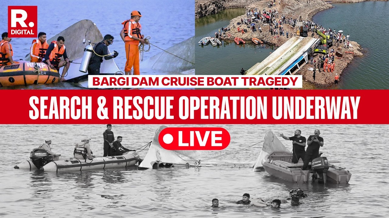 LIVE: Bargi Dam Boat Tragedy | Cruise Capsizes in Jabalpur, Rescue Ops Underway