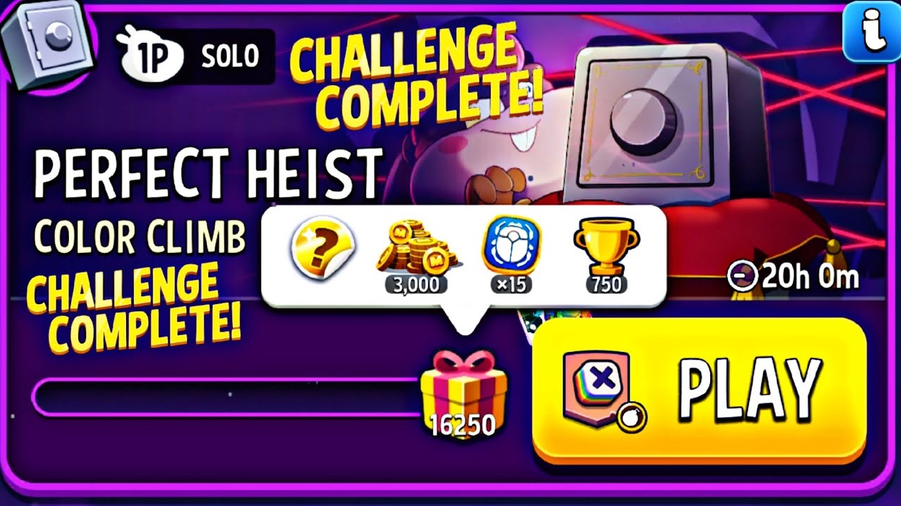 SE Sweep It / Color Climb Perfect Heist Solo Challenge | Match Masters Solo Challenge Today