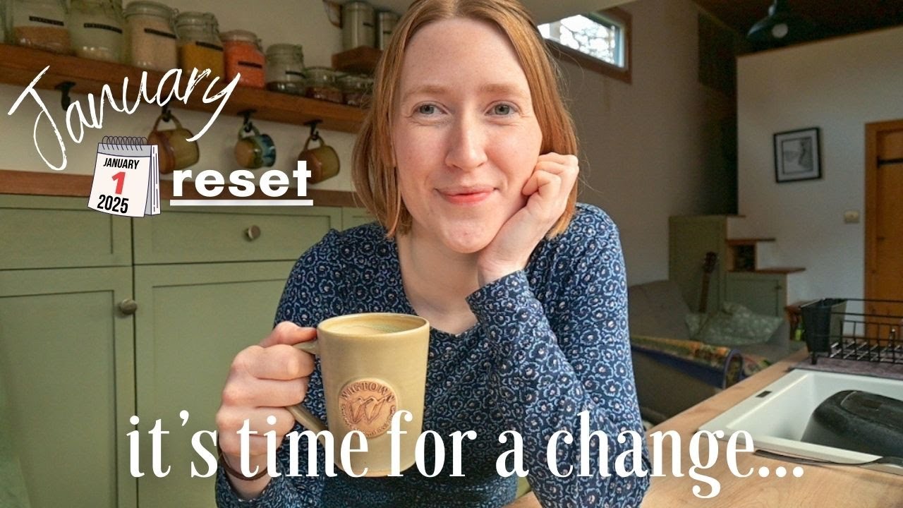 SLOW JANUARY RESET 🗓️ vegan food haul, cleaning Tiny Home & setting intentions ✨