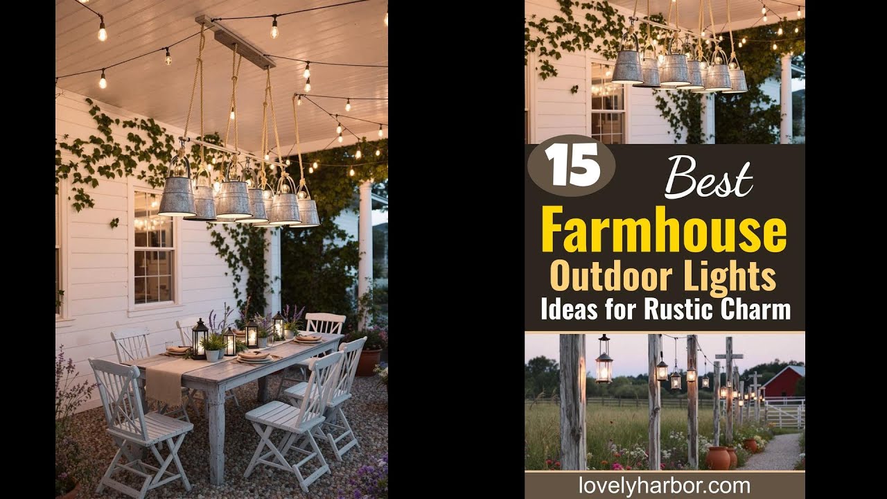 15 Farmhouse Outdoor Lighting Ideas for Effortless Rustic Charm