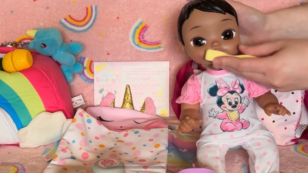 Утренняя рутина с интерактивной куклой Минни из серии Disney Darlings в мире Fantasy Babies