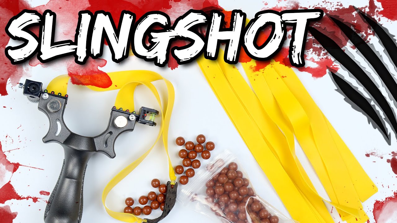 Laser Rubber Band Slingshot Unboxing & Test Shoot
