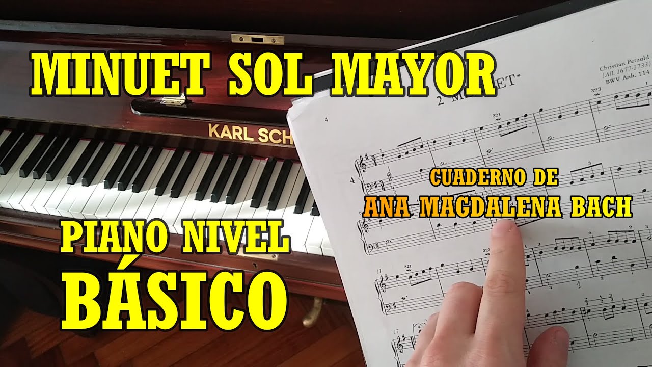 PIANO BÁSICO PASO A PASO - MINUET EN G - FRASE 3 Y 4 -  ⏱️5 A 10 MINUTITOS DIARIOS #48