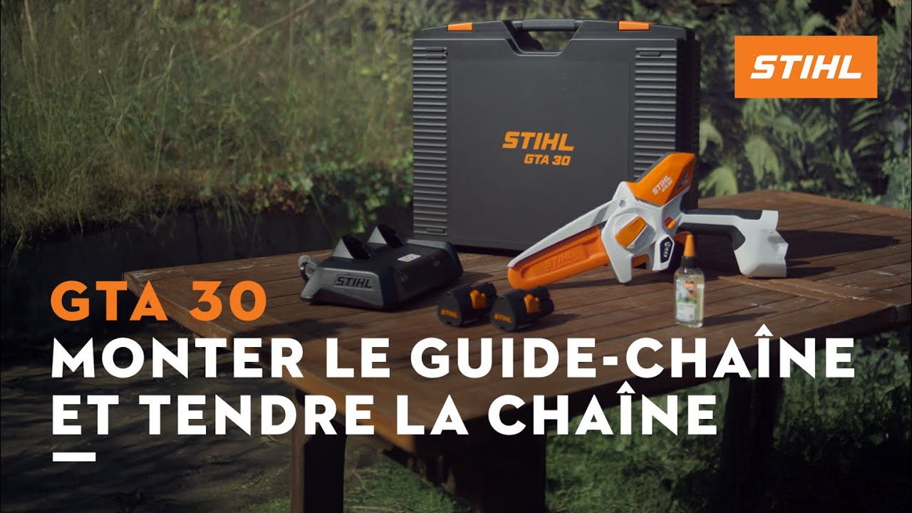 Tutoriel -  Montage du guide-chaîne et tension de la chaîne du GTA 30 | STIHL