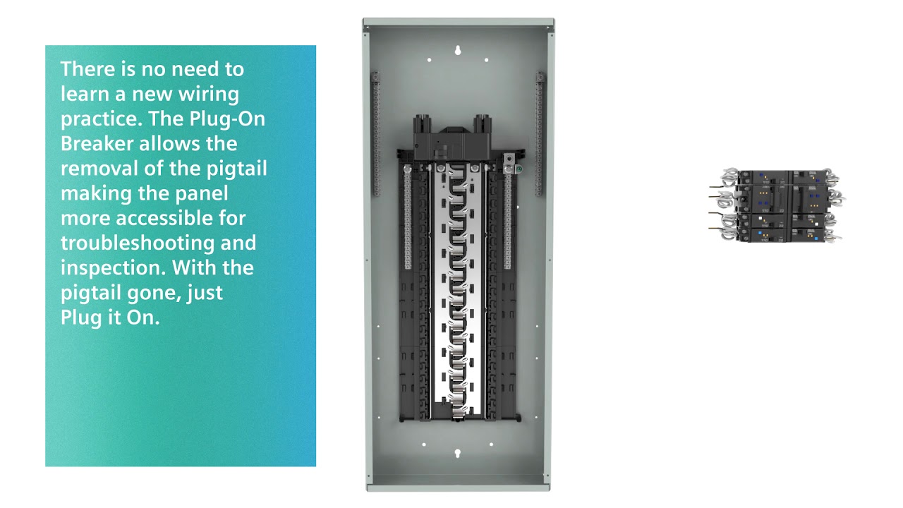 Siemens Plug-On Neutral Load Center and Breakers