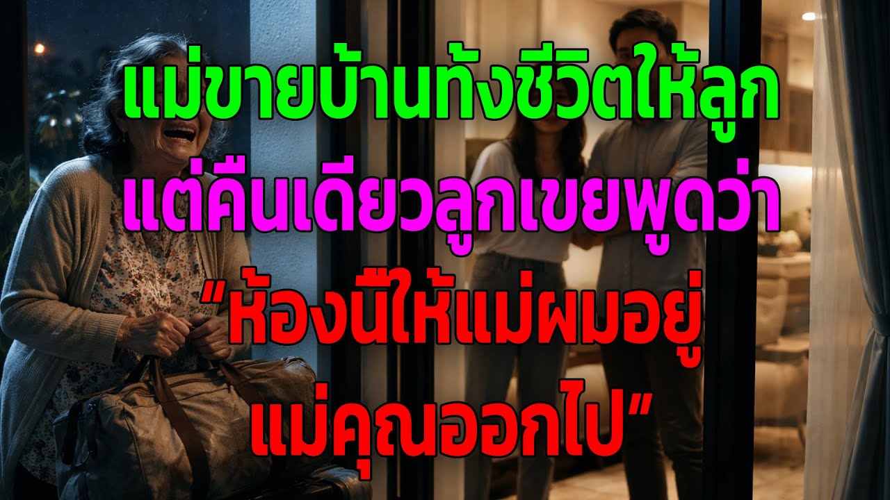 แม่ขายบ้านทั้งชีวิตให้ลูก แต่คืนเดียวลูกเขยพูดว่า “ห้องนี้ให้แม่ผมอยู่ แม่คุณออกไป”