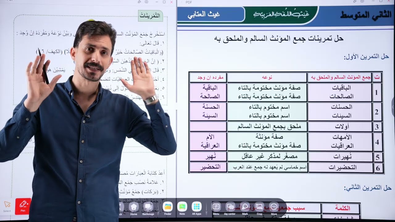 حل تمارين جمع المؤنث السالم والملحق به |الثاني المتوسط|الجزء الثاني 2026 | غيث العتابي | شاركوها