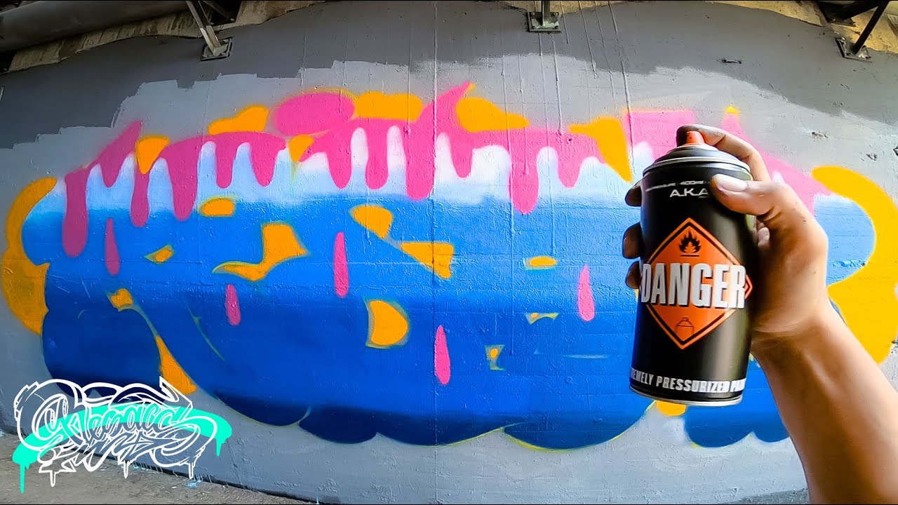 Quick Graffiti Piece Blue & Pink Color Combo - Resaks