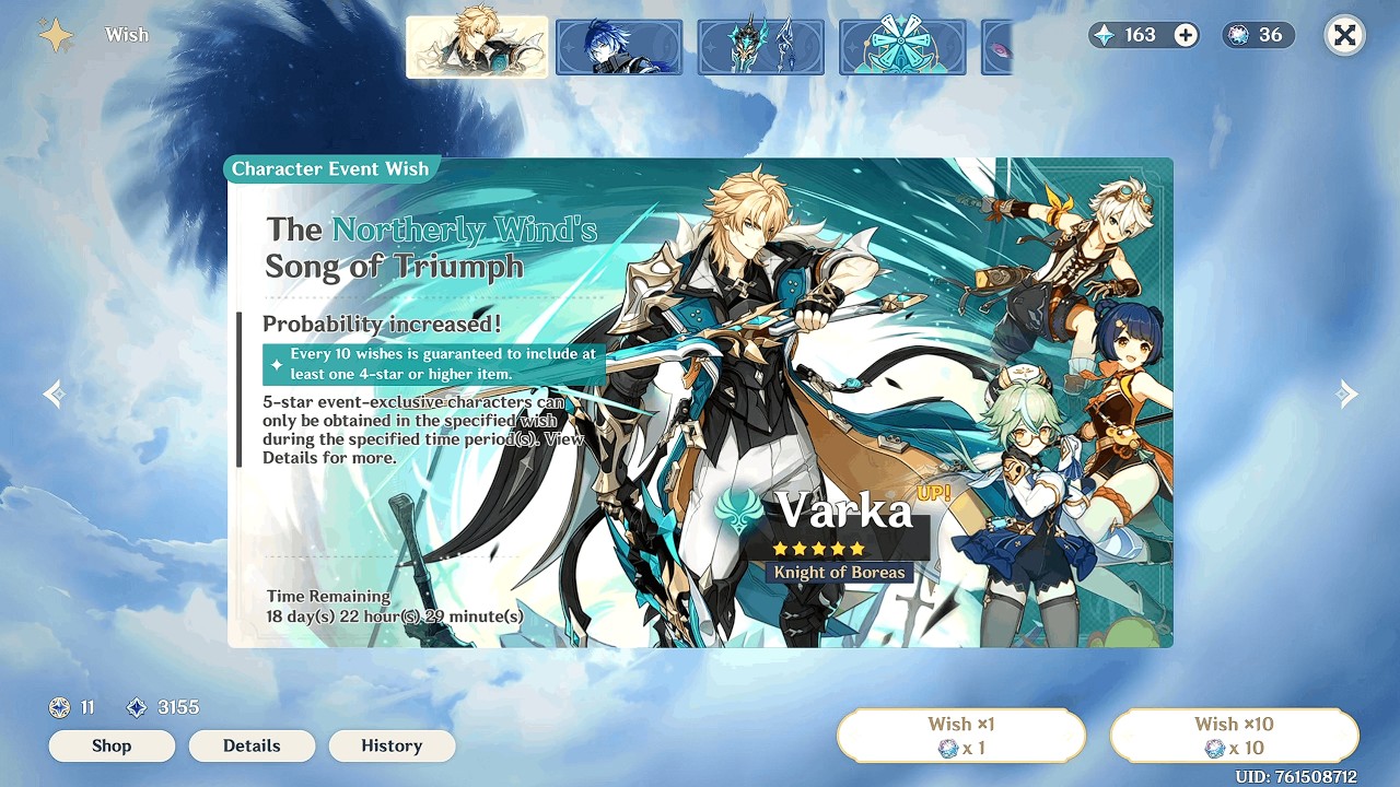 Varka pulls - luck is not on my side