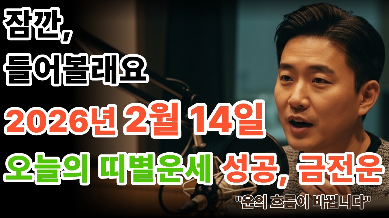 2026년 2월 14일 오늘의 띠별 운세 🔮 