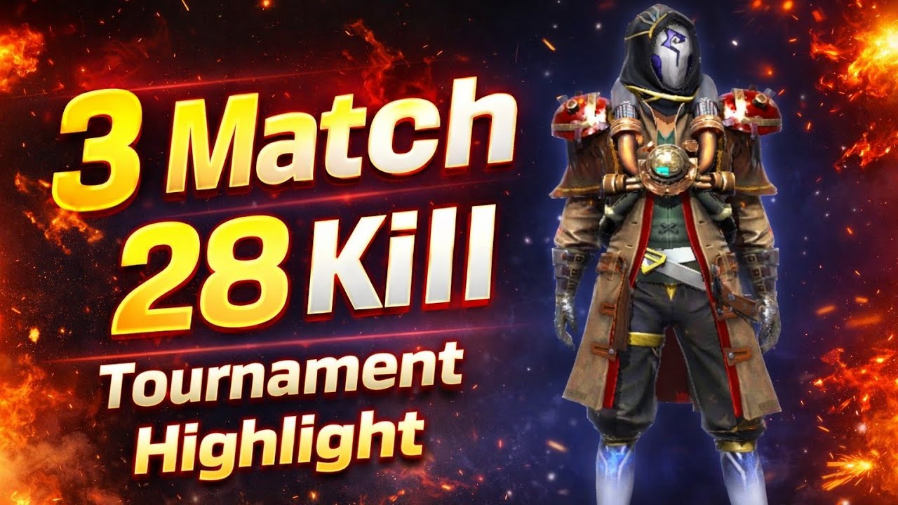 Trunament Highlights Today 3 Match 28 kill.. sniper !!! 😷☠️
