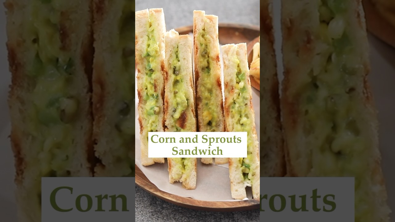 Bring on the #SummerVacationFeast with yummy Corn & Sprouts Sandwich🥪 #youtubeshorts