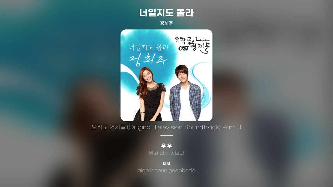 [Lyric Video] 정희주 (Jung Hee Ju) - 너일지도 몰라