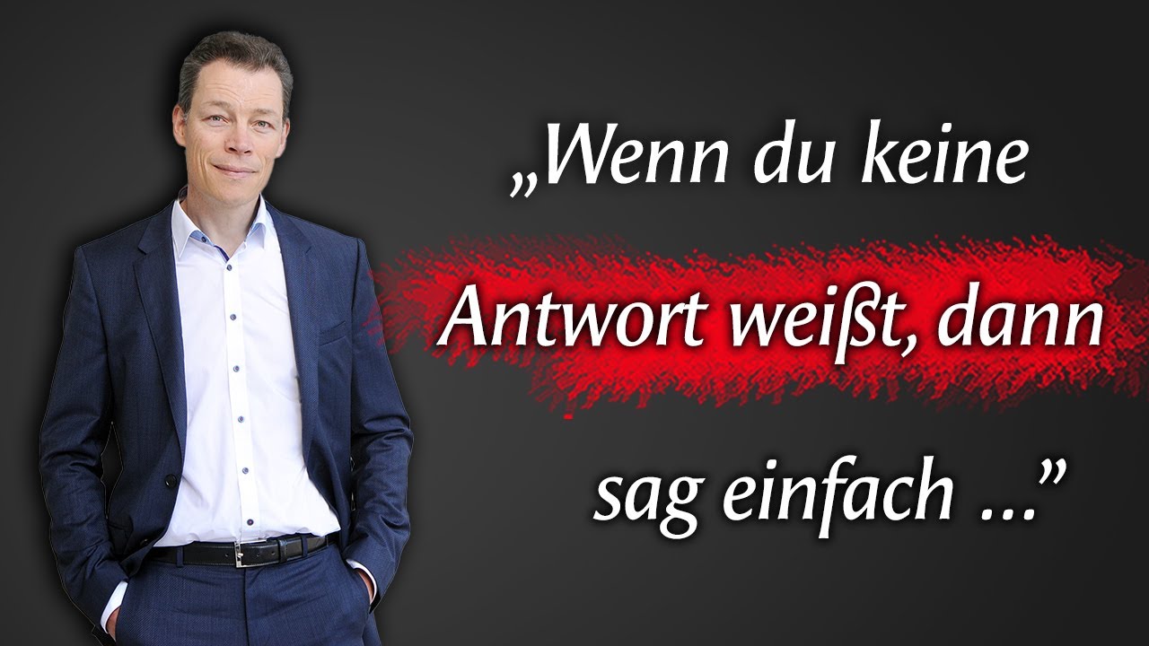 Keine Antwort parat? Dann sag DAS im Job-Interview!